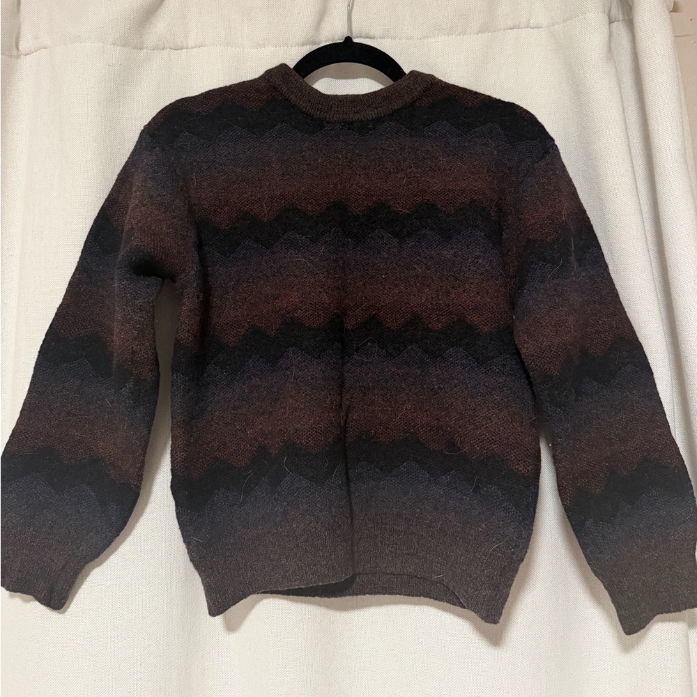 Women's Multicolor Wool Crew Neck Sweater